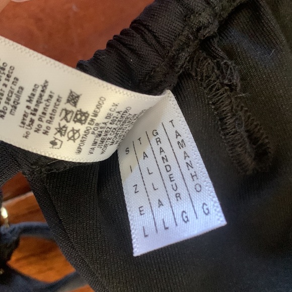 MAPALE 6968 MONOKINI TOP BLACK  WITH GOLD HARDWARE SIZE L NEW - Picture 5 of 9